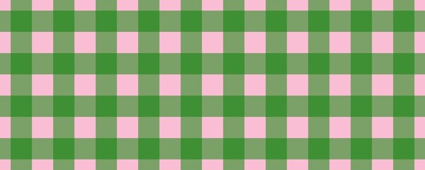 Banner, plaid pattern. Pink on Green color. Tablecloth pattern. Texture. Seamless classic pattern background.