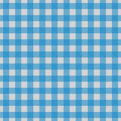 Plaid pattern. Light grey on Blue color. Tablecloth pattern. Texture. Seamless classic pattern background.