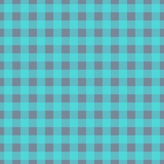 Plaid pattern. Light Slate Grey on Cyan color. Tablecloth pattern. Texture. Seamless classic pattern background.