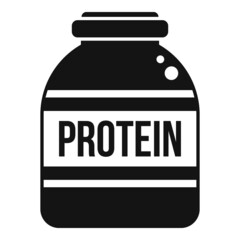 Whey bottle icon simple vector. Sport protein