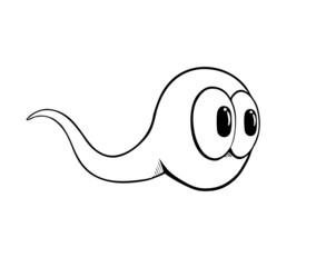 Funny spermatozoon draw