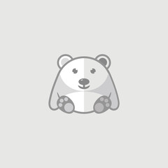 Little Bear Logo Design Vector