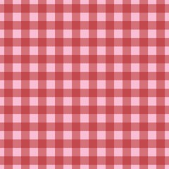Plaid pattern. Pink on Fire brick color. Tablecloth pattern. Texture. Seamless classic pattern background.