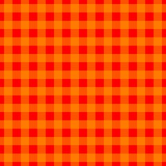 Plaid pattern. Red on Orange color. Tablecloth pattern. Texture. Seamless classic pattern background.