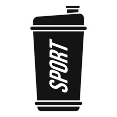 Diet protein icon simple vector. Gym food