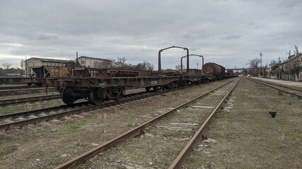 Fototapeta premium train in the countryside