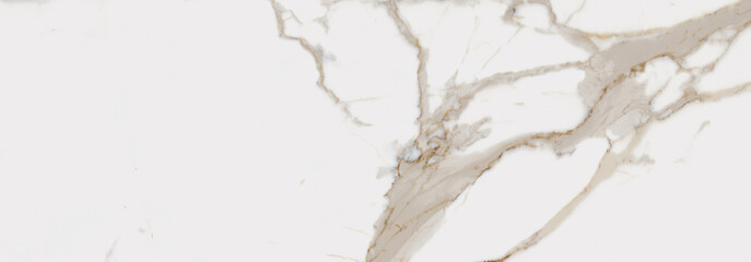 White marble texture background banner top view. Tiles natural stone floor with high resolution. Luxury abstract patterns. Marbling design for banner, wallpaper, packaging design template