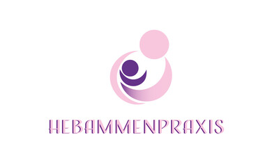 Hebammen Logo, Hebammenpraxis Logo, Mutter und Kind Logo