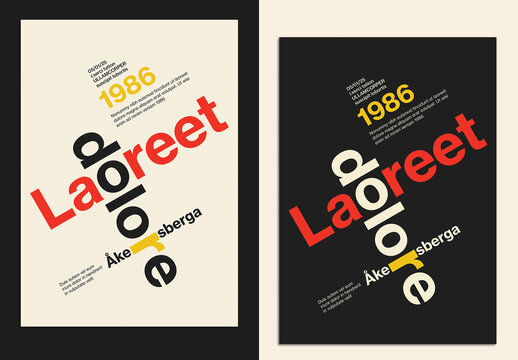 Modern Poster Layout Redesign in Swiss Style with Creative Typography