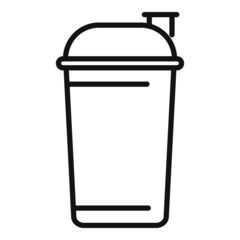 Creatine powder icon outline vector. Nutrition protein