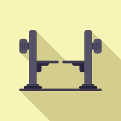 Vehicle lift icon flat vector. Auto garage