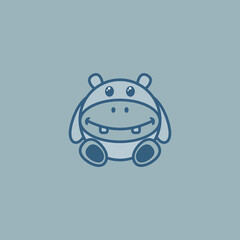 Baby Hippo Logo Design