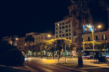 Bari center at night