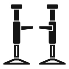 Mechanic car lift icon simple vector. Auto repair