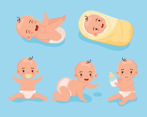 five little babies characters