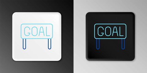 Line Goal soccer football icon isolated on grey background. Colorful outline concept. Vector