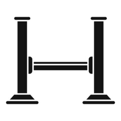 Fix car lift icon simple vector. Auto garage