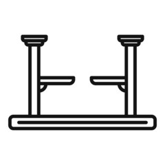 Check car lift icon outline vector. Auto garage