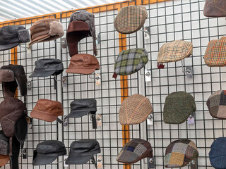 exhibition of wool and leather caps