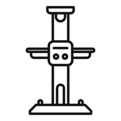 Car lift up icon outline vector. Vehicle repair