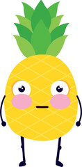 Pineapple Emoji straight face