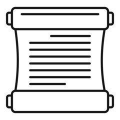 Papyrus scenario icon outline vector. Activity ui