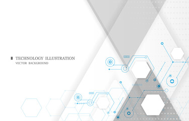 white technology background.geometric cyber technology