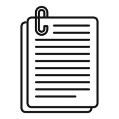 Clip scenario paper icon outline vector. Film movie
