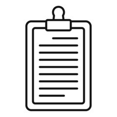 Scenario clipboard icon outline vector. Film activity