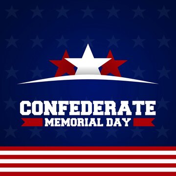 Confederate memorial day theme poster. Vector illustration. Suitable for Poster, Banners, background and wallpaper. 