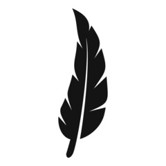Feather plume icon simple vector. Bird pen