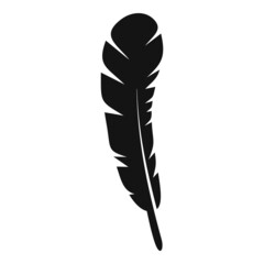 Art feather icon simple vector. Bird plume