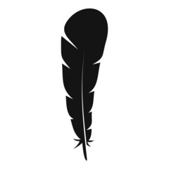 Fluff feather icon simple vector. Bird pen