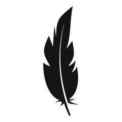 Papier Peint photo Plumes Drawing feather icon simple vector. Ink pen