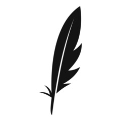 Obraz premium Literature feather icon simple vector. Light art