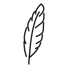 Bird feather icon outline vector. Pen plume