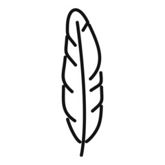 Feather quill icon outline vector. Bird pen