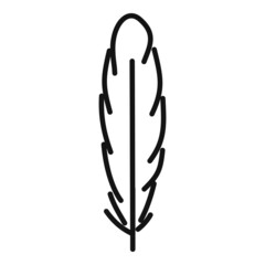 Feather decoration icon outline vector. Plume pen