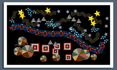 Futuristic geometric abstract pattern for background