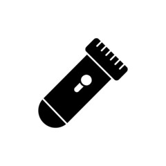 shaver electric icon in black flat glyph, filled style isolated on white background