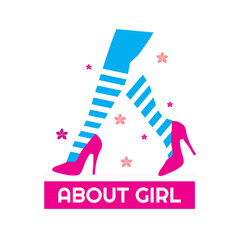 Obraz premium royalty free vector illustration of beautiful feet of woman in high heels