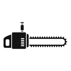 Electric saw blade icon simple vector. Power chain
