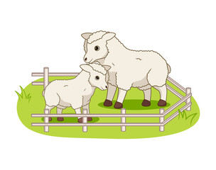 Pets and their children concept