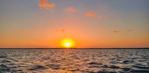 Sunset and nature of Mozambique