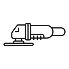 Factory grinding machine icon outline vector. Grinder tool