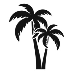 Palm tree icon simple vector. Coconut beach