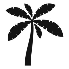 Travel palm tree icon simple vector. Coconut tree