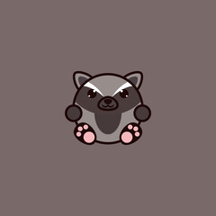 Cute raccoon Logo