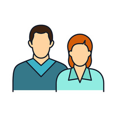 Fototapeta premium Set of Human Group Icon. people family pack symbol template for graphic and web design collection logo vector illustration