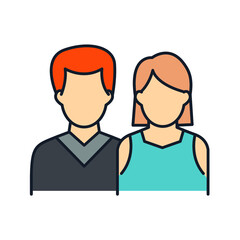 Set of Human Group Icon. people family pack symbol template for graphic and web design collection logo vector illustration